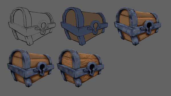 A breakdown of my drawing and illustration process for the chest study